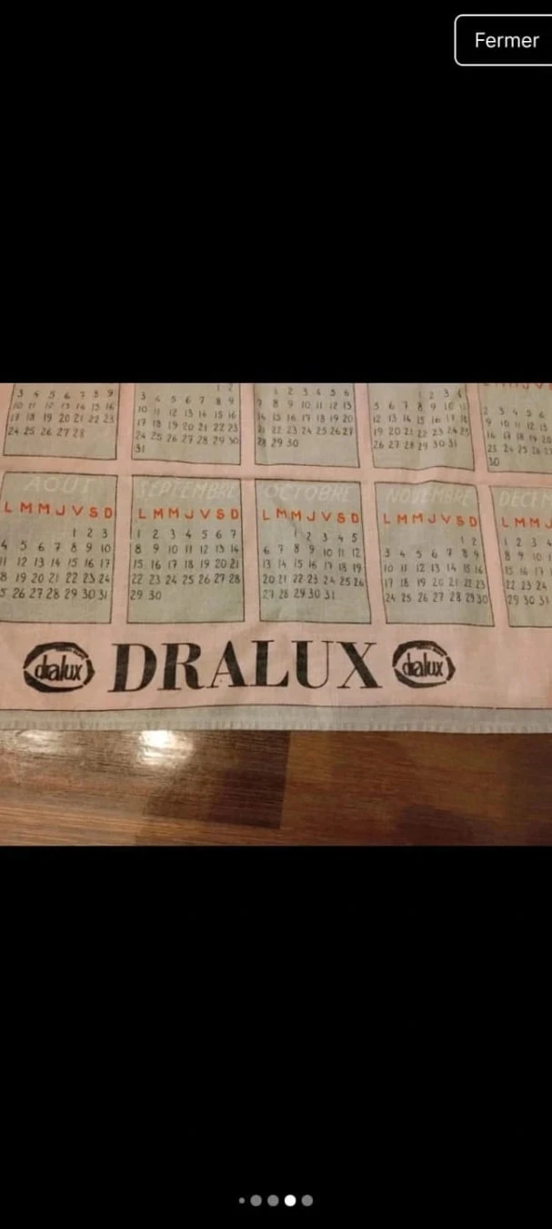 Reclamekalender bloemenstof 1969 Dralux – photo 6
